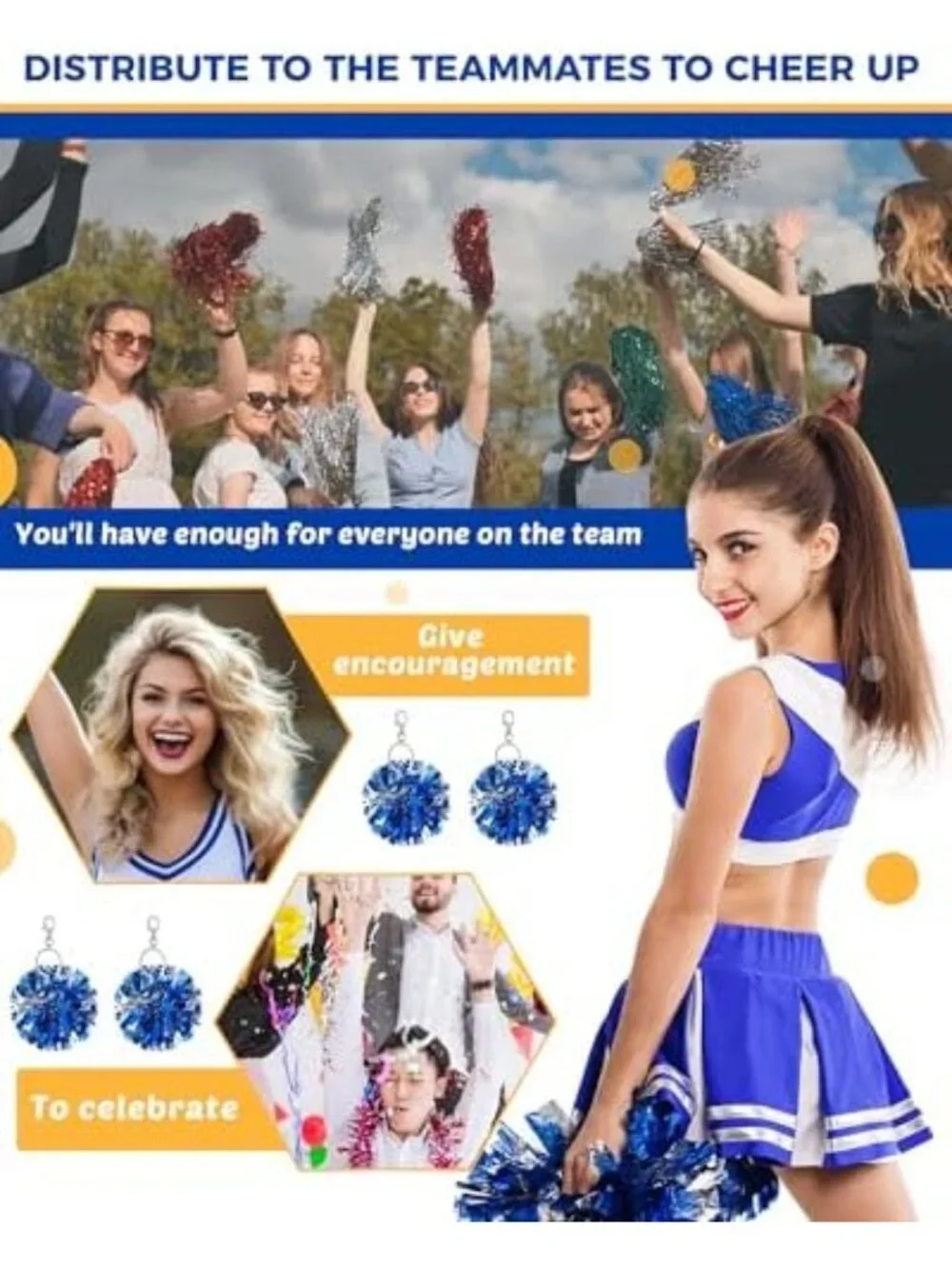 Cheerful Pom Pom Keychain - Cute Accessory for Bags, Backpacks & Keys
